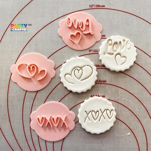 Wedding Cookie Stamp | Valentine day Biscuit Cutter and Stamp | Galentines Party XOXO Cookie Stamp | Galentines Day Gifts