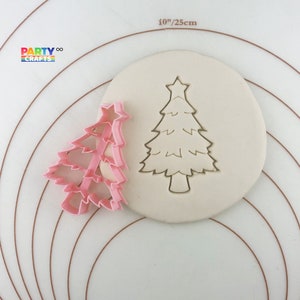 Christmas Tree Cookie Cutter w/stamp | Christmas Cookie Cutter in Christmas theme