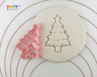 Christmas Tree Cookie Cutter w/stamp | Christmas Cookie Cutter in Christmas theme