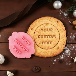Custom Your Text Cookie Stamp Fondant Embosser | Personalized Your Text Cookie Stamp Fondant Embosser
