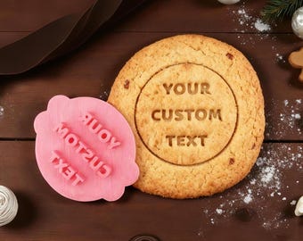 Custom Your Text Cookie Stamp Fondant Embosser | Personalized Your Text Cookie Stamp Fondant Embosser