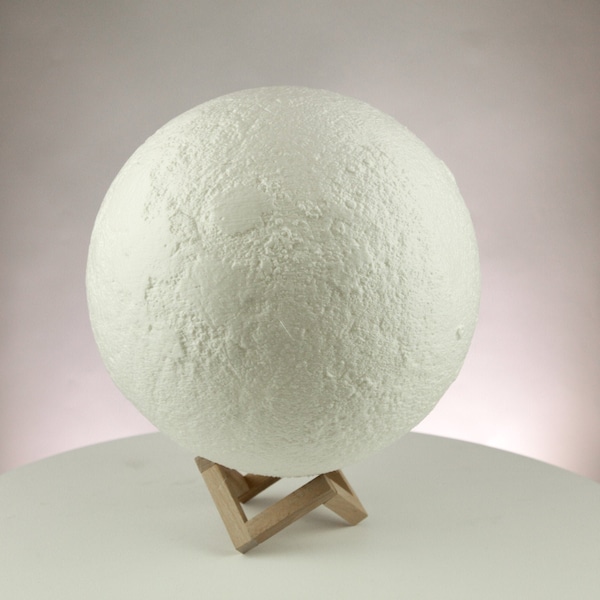 3D Printed 11 Inch Moon Lamp Moonlight USB LED Night Lunar Light Touch Color Changing