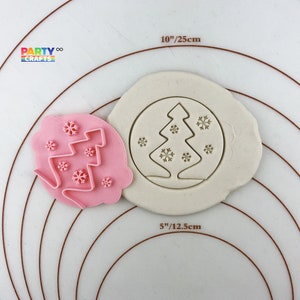 Christmas Tree Cookie Fondant Embosser Stamp | Christmas Cookie Embosser and Fondant Stamp in Christmas theme |  Snowflake Cookie Stamp