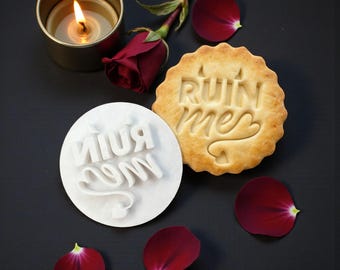 Ruin Me Cookie Stamp Embosser | Naughty Adult Humor Fondant Stamp | Flirty Baking Tool for Funny Cookies