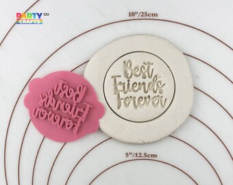 Best Friends Forever cookies Stamp |  Best Friends Forever cookies Fondant Embosser | Best Friends Forever Biscuits & Cakes