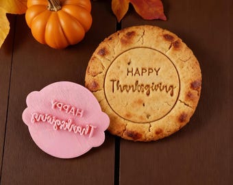 Happy Thanksgiving Cookie Fondant Embosser Stamp | Happy Thanksgiving Embosser Stamp for Cookies, Biscuits & Cakes
