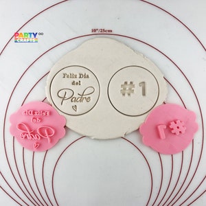 Feliz Dia del Padre Cookie Fondant Embosser Stamp / Sello de Fondant Embosser de Galletas del Día del Padre