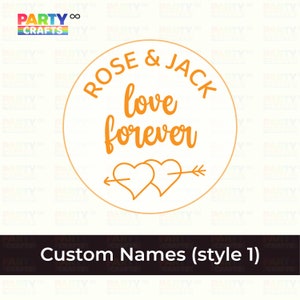 Personalized Custom Cookie Stamp Fondant Embosser Anniversary Love Forever with name | Valentine&#39;s Day Cookie Cutter set