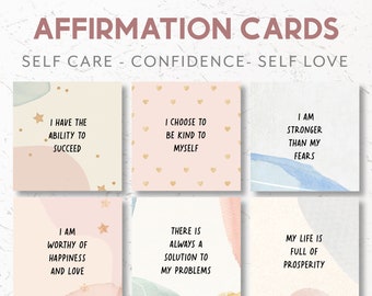 Printable affirmation cards for women, Motivational cards, Positive affirmation cards, Manifestation cards, Self care gift, Empowerment