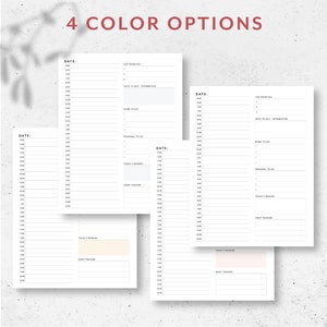Daily Schedule, Daily Printable Planner, Digital Daily Planner, Hourly ...