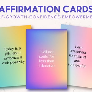Motivational cards for women, Positive affirmation cards, Self Love deck, self care cards, Mindfulness cards, Manifestation cards printable