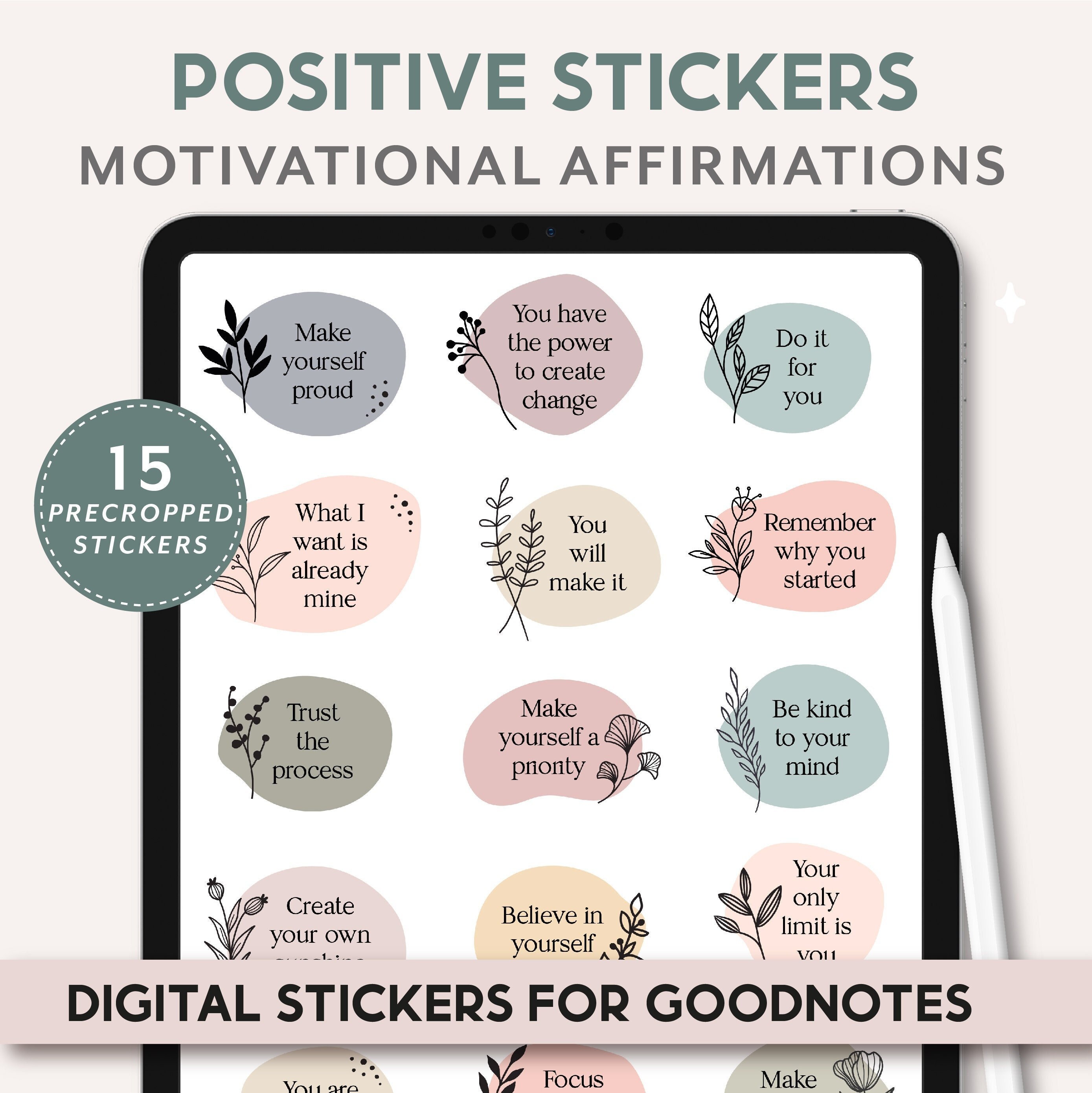 Affirmations for Success Mini Sticker Sheet, Success Affirmation Stickers,  Positive Affirmation Planner Stickers 