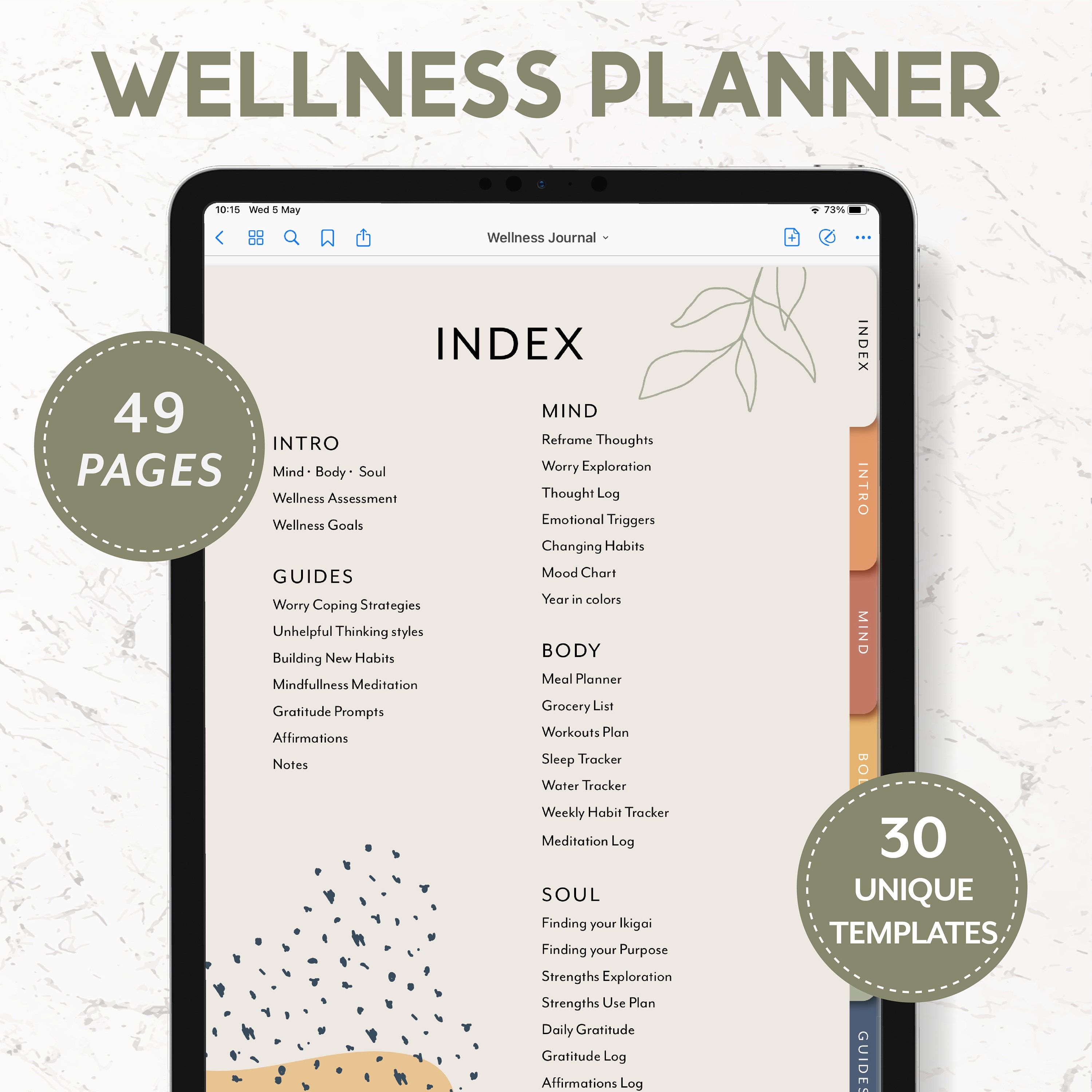 Digital Journal Goodnotes Digital Journal Bundle Self Care Etsy