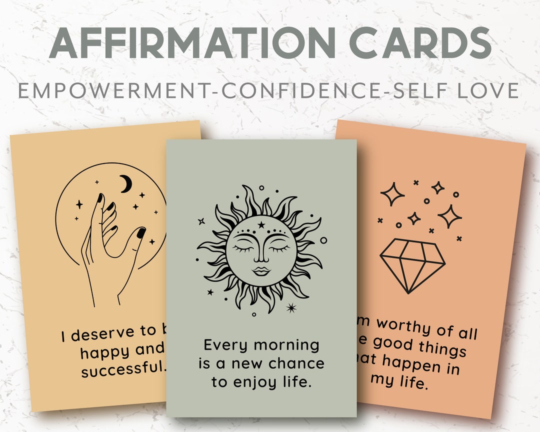 Positive Affirmation Cards Self Love Deck Self Care Cards - Etsy