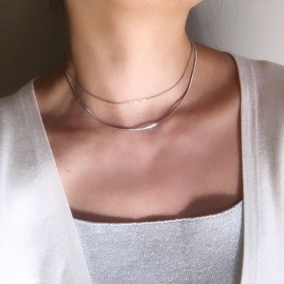 Thick layered necklace deals