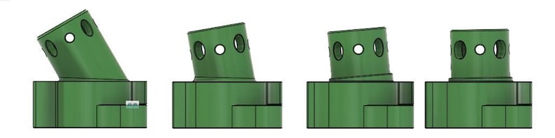 From Left to Right:
60o, 80o, 85o, and 89o
The angles of the Bases.