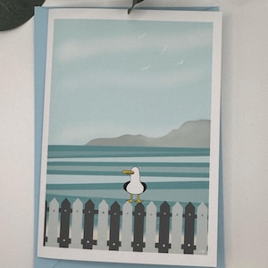 Tarjeta de gaviota / tarjeta de cumpleaños / tarjeta de recuperación / tarjeta de pájaro / tarjeta general / tarjeta para él para ella / amantes de los pájaros / tarjeta de felicitación / cómica
