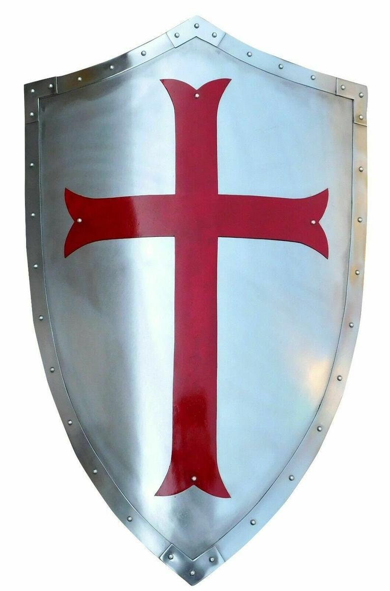 Medieval Knight fall Authentic Templar Shield Battle Warrior | Etsy