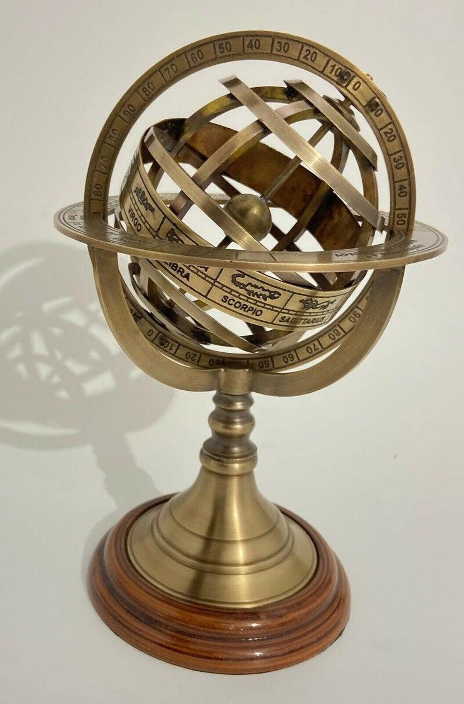 Antique Style Brass Armillary Sphere Astrolabe Nautical Marine Etsy