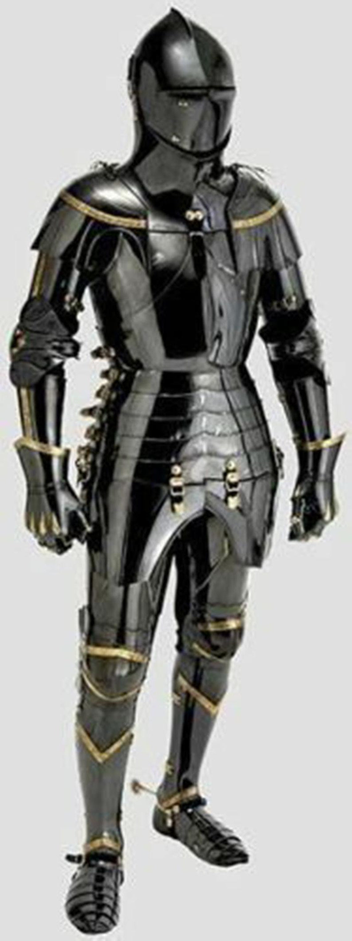 Stainless Steel Medieval Knight Black Suit of Unique Armor Etsy