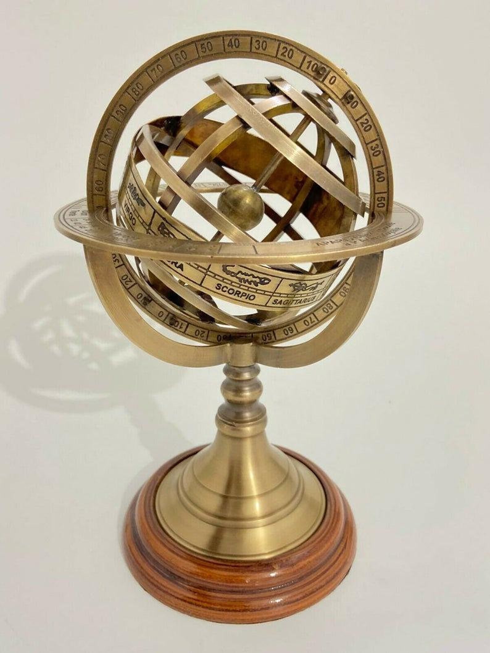 Antique Style Brass Armillary Sphere Astrolabe Nautical Marine Etsy