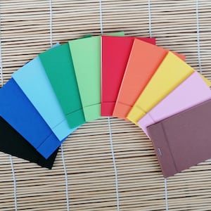 Set of 5 handmade colored matchbooks, pocket notepads, 15 blank pages, gift idea