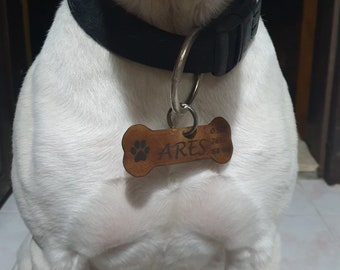 Leather Dog Name Tag | Luggage Tag | Cat ID Tag | Leather Dog Collar | Dog Name Tag | Personalized Dog Tag