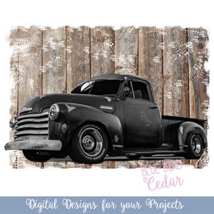 Distressed Western Vintage Truck Digital Download - PNG File - Sublimation Design - Truck Digital Design