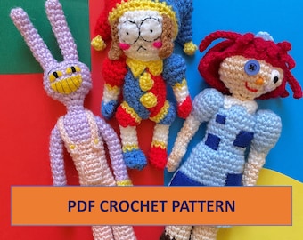 PDF CROCHET PATTERN The Amazing Digital Circus Amigurumi
