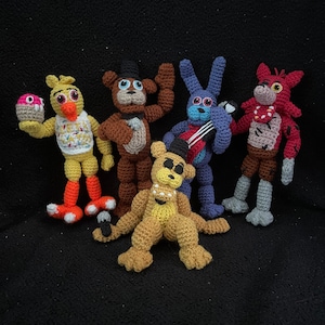 PDF CROCHET PATTERN Five Nights at Fredbear's Creepy Animatronic Bear Bird Bunny Fox Crochet Amigurumi. image 2