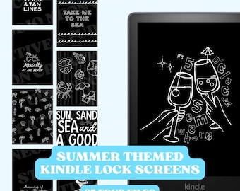 Summer Kindle Lock Screens: 25 Ad-Free EPUB Downloads (Digital File Only)