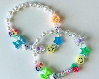 MIXED MEDIA Bracelet / Friendship Bracelet / Preppy / Live Colorfully