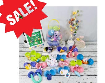 READY TO SHIP** 18 piece Personalized Prefilled Easter Eggs: Toys, crafts, Fidgets, plush and more