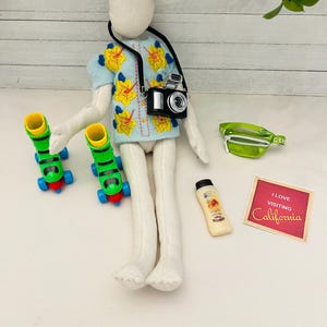 elf doll shirt -Tourist Elf- Christmas elf prop nightly elf kit elf clothes elf accessory 12” doll clothes elf outfit
