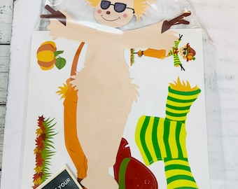 Create your own fall scarecrow figure Thanksgiving activity kit Fall Holiday craft activity kit busy box