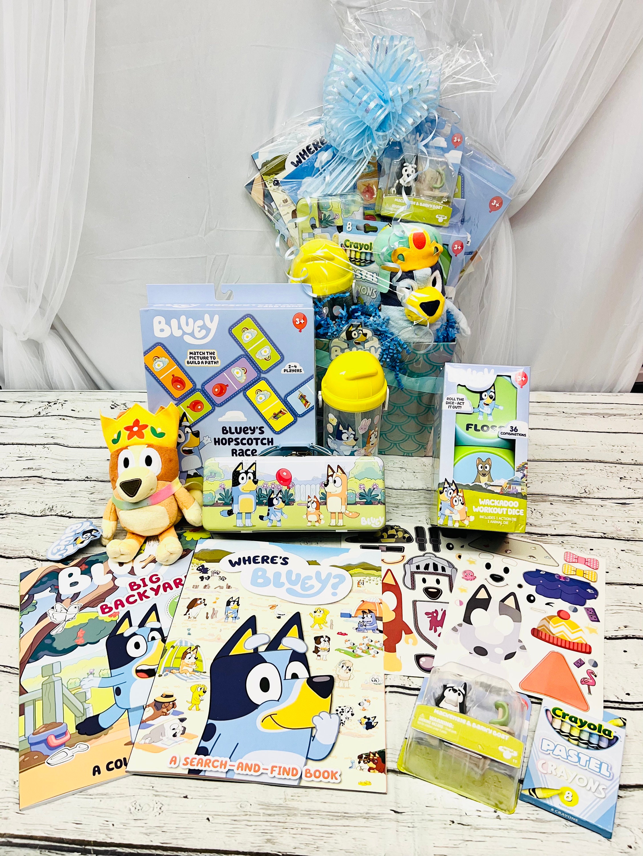 11-delige Bluey Dog-cadeaumand voor kinderen Paasmand Verjaardagscadeau Kerstcadeau voor kinderen Bluey-bingo