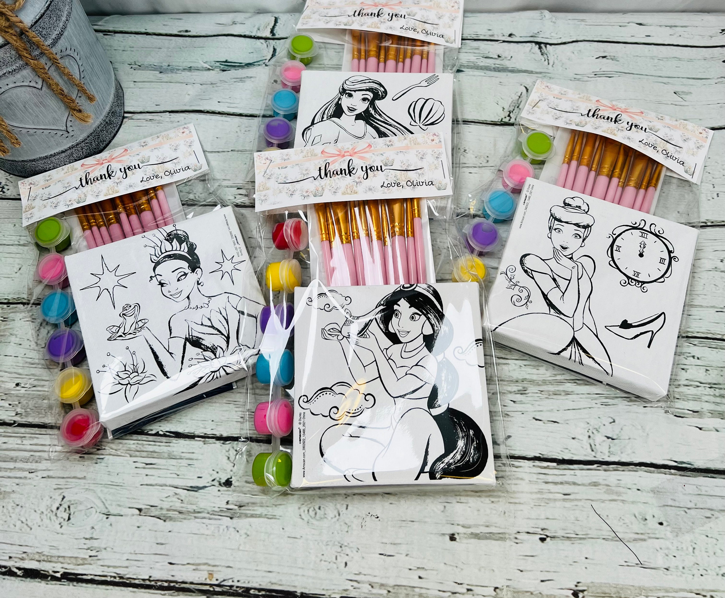 Girls Princess Party Favor Kits Disney Princess Activity Princess Paint ...