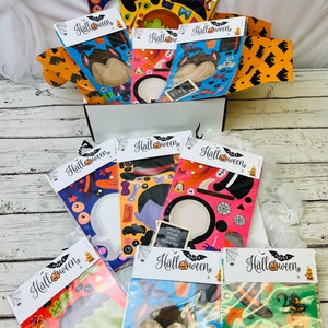 KLAAR VOOR VERZENDING** Halloween-stickergezichtenkits: trick or treat-bedankjes, kinderactiviteit