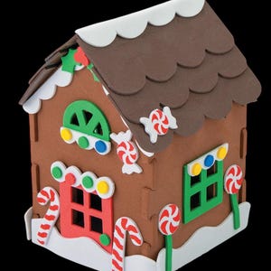 Christmas Holiday Classroom Handouts: School Christmas Foam Gingerbread House Activity for Elementary School, Teacher Gift to Students image 4