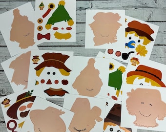 Create your own fall scarecrow Thanksgiving activity kit Fall Holiday craft activity kit busy box