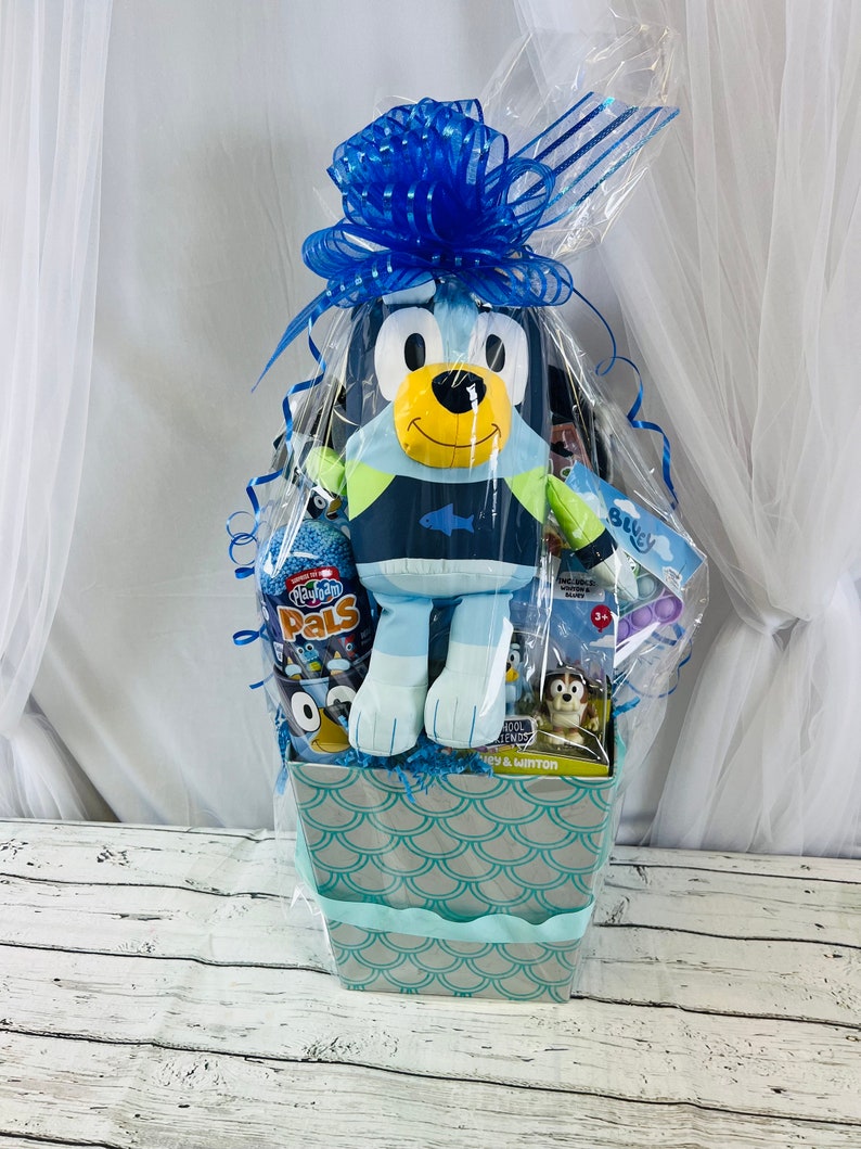11 Piece Bluey Dog Gift Basket for Kids Easter Basket Birthday Etsy