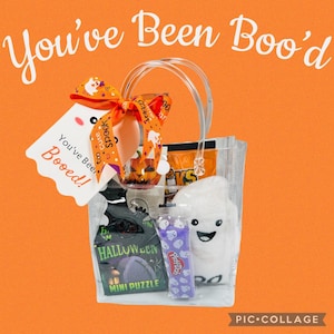 KLAAR VOOR VERZENDING** Voorgevulde Halloween Boo-tas: knuffel, activiteitenboek en lekkernijen