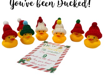You’ve Been Ducked Elf Kit | Elf props | Christmas elf accessory | elf activity | nightly elf set up | miniature duck props for elf