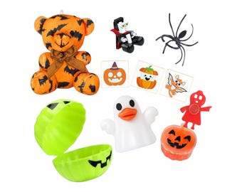 Halloween party favor for kids: plush and prefilled pumpkin Halloween boo bag fillers trick or treat goodie bag