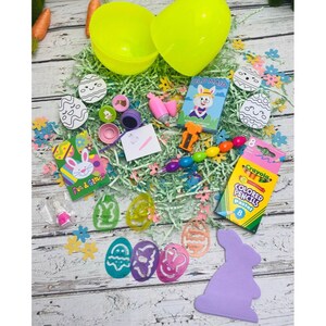 Riempitore per cestino di Pasqua personalizzato Attività di Pasqua per bambini Riempitore per cestino di Pasqua Uovo di Pasqua pieno oltre 20 articoli, lavoretti di Pasqua, attività di Pasqua