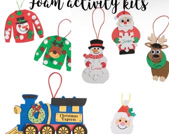 Christmas Holiday Classroom Handouts: School Christmas Foam Activity for Elementary School, Teacher Gift to Students