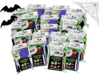 READY TO SHIP** Bulk Halloween Handouts for Elementary School Kids: 5 piece party favor packs