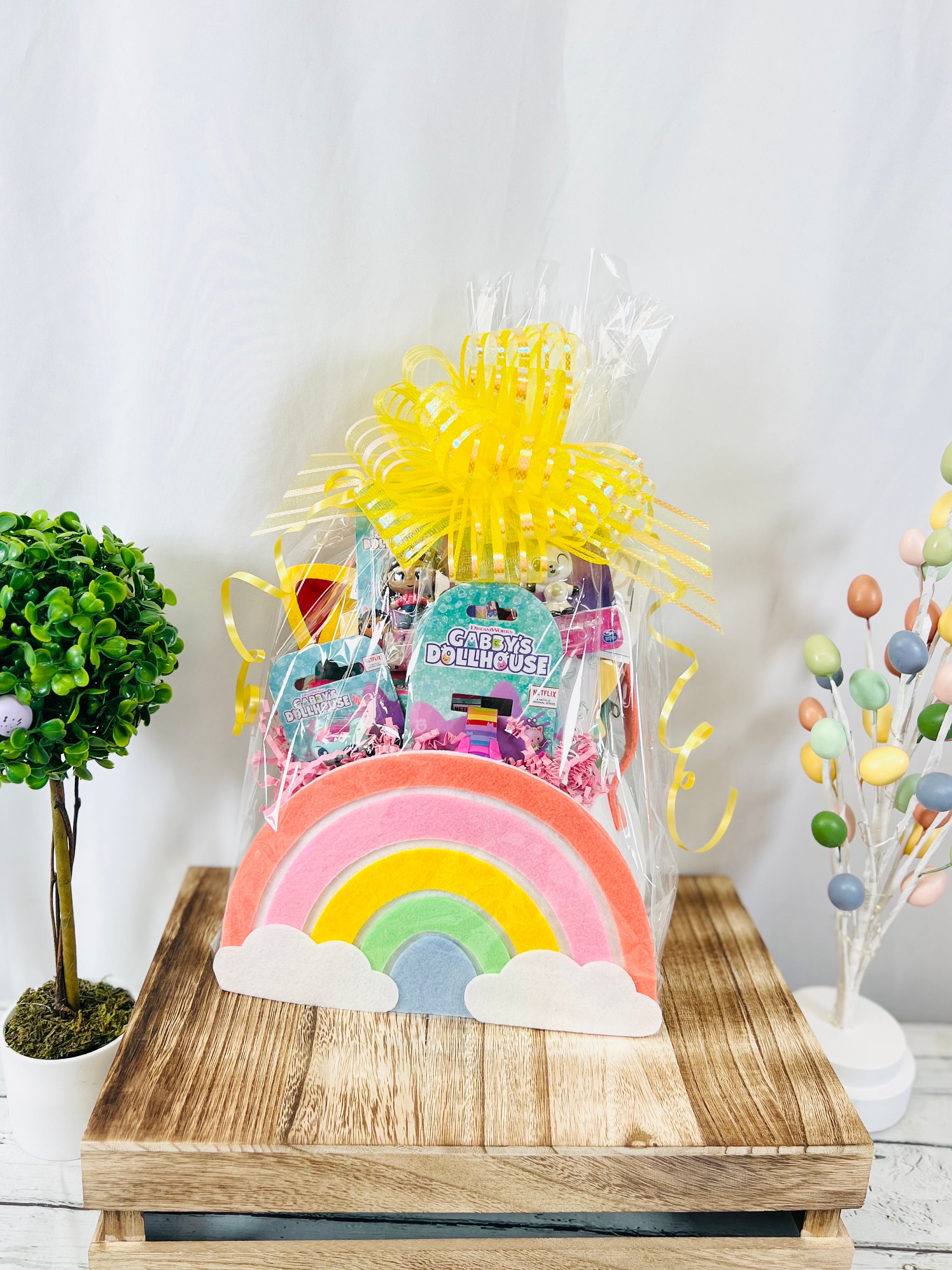 Prefilled Themed Gabby's Dollhouse Easter Basket for Kids Kids Prefilled Gift Basket Easter