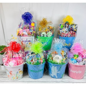Personalized Pre Filled Easter Basket | Boy Or Girl | Themed Easter Basket For Kids | Easter Gift | Easter Bunny | kids gift basket | eggs