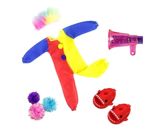 Elf Doll Clown Costume & Accessories - 12-Inch Elf Kit